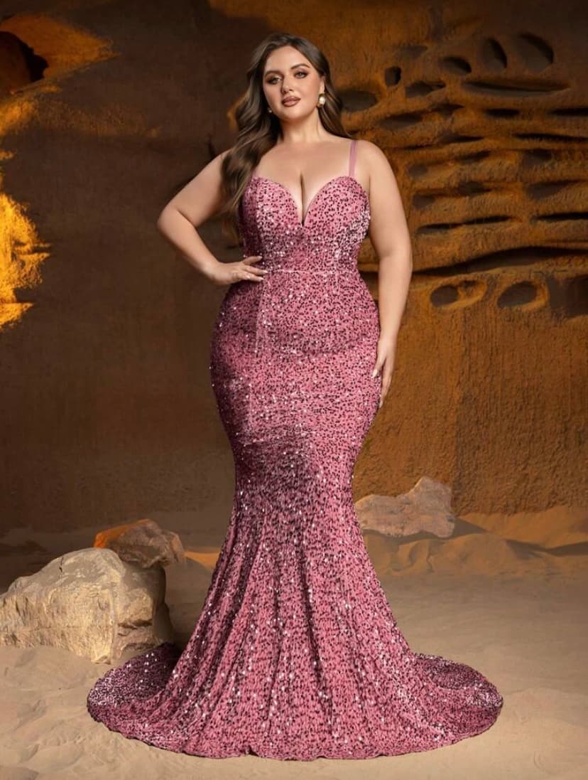 Rosa con lentejuelas