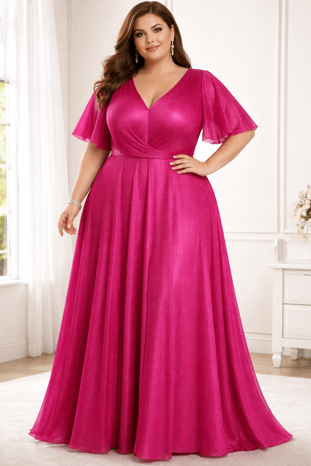 Vestido fuscia de tul